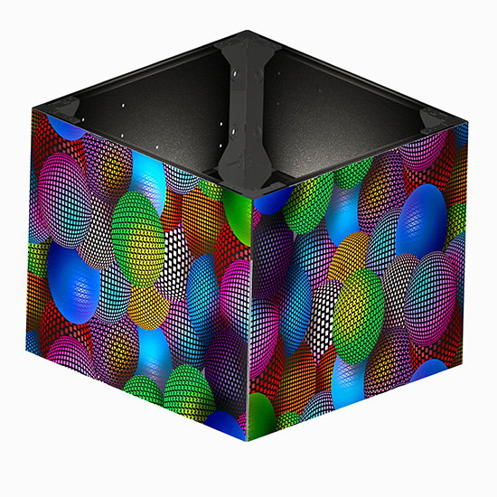 Squre ustunli LED displeyi uchun oldingi xizmat 90 daraja LED paneli